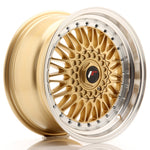 JR Wheels JR9 17x8.5 ET20-35 BLANK Gold w/Machined Lip