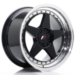 JR Wheels JR6 18x9.5 ET22 5x114.3/120 Glossy Black w/Machined Lip