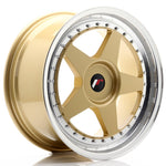 JR Wheels JR6 18x8.5 ET20-40 BLANK Gold w/Machined Lip
