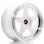 JR Wheels JR6 18x8.5 ET20-40 BLANK White w/Machined Lip
