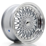 JR Wheels JR9 17x8.5 ET20-35 BLANK Silver w/Machined Lip+Silver Rivets