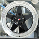 JR Wheels JR6 18x8.5 Glossy Black w/Machined lip