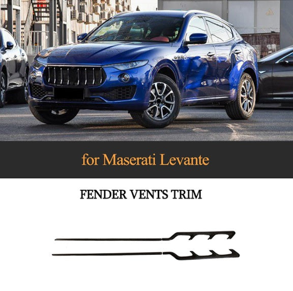 M style Carbon Fiber Fender Vents Trim fit for Maserati Levante 2016-2018