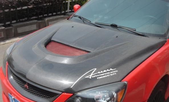 Mitsubishi Lancer carbon fiber Hoods (EVO Design)