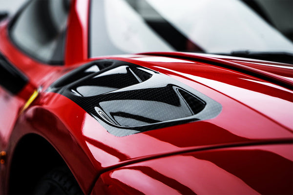 Darwinpro 2015-2022 Ferrari 488 GTB/Pista/F8 Dry Carbon Fiber Engine Bay Panels With Heat Protection Darwin Pro