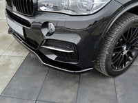 FRONT SPLITTER V.1 BMW X5 F15 M-PACK Maxton Design Gloss Black