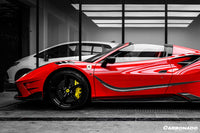 Carbonado 2015-2019 Ferrari 488 GTB/Spyder/F8 MSY Style Poignée de porte en fibre de carbone Darwin Pro