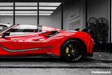 Carbonado 2015-2019 Ferrari 488 GTB/Spyder MSY Style Volets d'admission d'air latéraux en fibre de carbone Darwin Pro