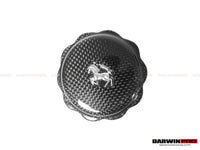 Darwinpro 2010-2023 Ferrari (TOUS LES MODÈLES) Couvercle de bouchon d'huile en fibre de carbone sèche