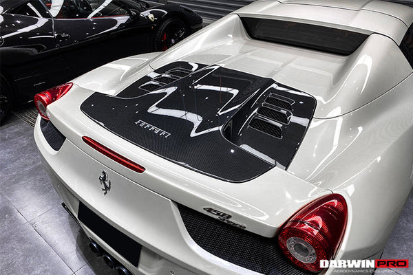 Darwinpro 2011–2015 Ferrari 458 Spyder Kohlefaser-Motorhauben-Ersatz