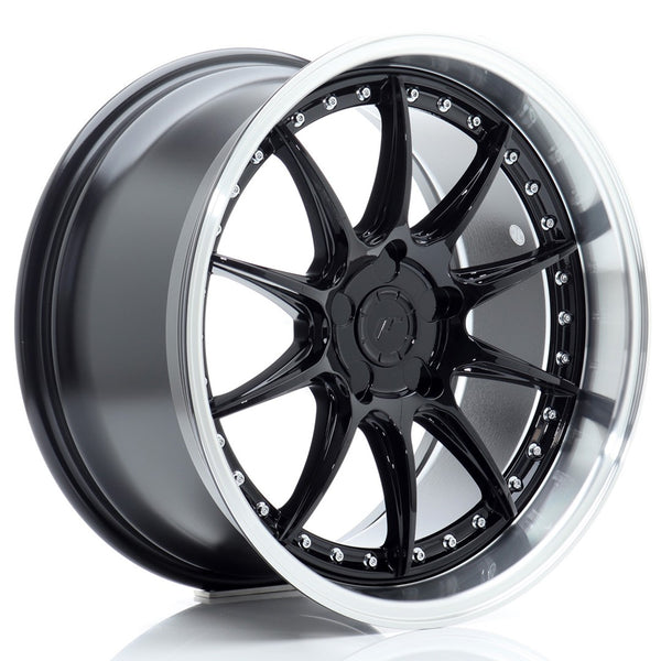 JR Wheels JR41 18x9.5 ET15-35 5H BLANK Glossy Black w/Machined Lip