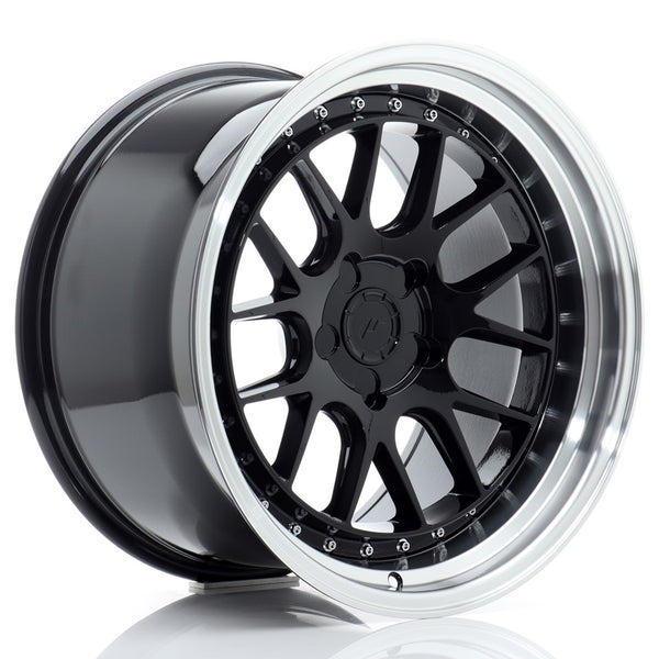 JR Wheels JR40 18x10.5 ET15-22 5H BLANK Gloss Black w/Machined Lip