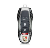 Porsche DRY Carbon Fiber Remote Smart Key Shell Halter Cover Case 