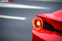 Darwinpro 2010-2015 Ferrari 458 Coupe BKSS Style Pare-chocs arrière partiel en fibre de carbone et coffre en fibre de carbone avec couvercle de feu arrière