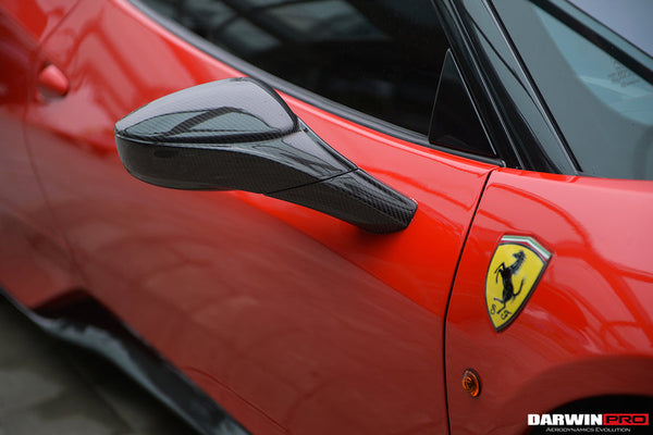 Darwinpro 2010-2015 Ferrari 458 Coupé/Spyder/Speciale Remplacement de rétroviseur en fibre de carbone