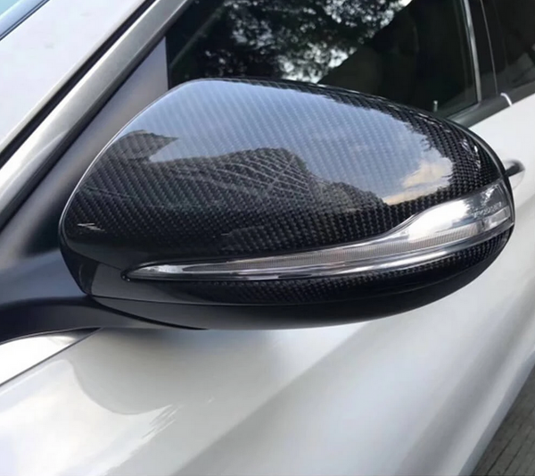 Mercedes Benz W205 / W222 Carbon Fiber Side Rearview Mirror Cover Caps