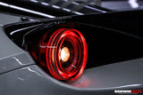 Darwinpro 2010-2015 Ferrari 458 Coupe BKSS Style Pare-chocs arrière partiel en fibre de carbone et coffre en fibre de carbone avec couvercle de feu arrière