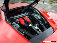 Darwinpro 2015-2022 Ferrari 488 GTB/Pista/F8 Dry Carbon Fiber Engine Bay Panels With Heat Protection