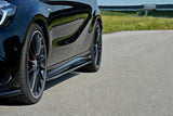 SIDE SKIRTS DIFFUSERS Mercedes A W176/ CLA 117 AMG/ CLA 117 AMG LINE Facelift GLOSS BLACK Maxton Design
