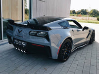 Seitenschweller im Grand Sport Z06 ZR1-Stil – glänzend schwarze Corvette C7