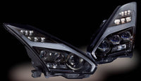 Nissan GTR R35 08+ LED Projektorscheinwerfer Schwarz Valenti