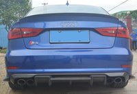 Audi S3 A3 Sline Carbon Fiber Rear Bumper Diffuser Lip