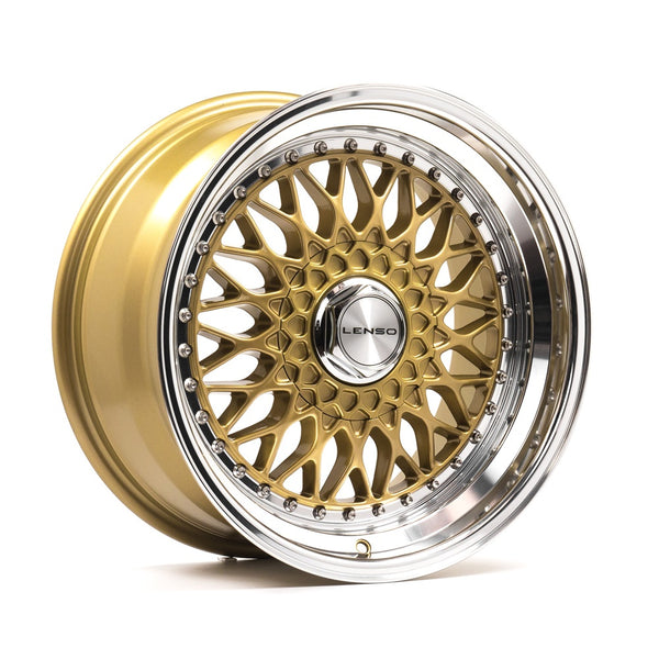LENSO BSX 7.5x17ET35 5x114.3 GLOSS GOLD & POLISHED