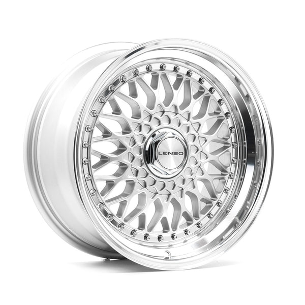 LENSO BSX 8.5x17ET25 5x100 GLOSS SILVER & POLISHED